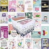 100 All Occasion Greeting Cards- 100 Eye Catching Designs with Organizer Box- Friendship /Anniversary Cards, BFF Cards, Thanks Cards, Wedding Cards & More- 4 x 6 with 100 Envelopes