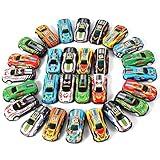 Benzem 28 Pack Pull Back Cars for Kids, Mini Vehicles Toy Bulk Party Favor Race Cars Toys, Goodie Bag Stuffers, Pinata Fillers for Boys Girls Toddlers