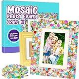 PURPLE LADYBUG Mosaic Photo Frame Craft Kit - DIY Arts & Crafts for Kids Ages 8-12 & Crafts for Girls 8-12 6-8 - 9 8 7 6 Year Old Girl Birthday Gift, Teen Girls Gifts 8-10 10-12