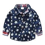 Ding-dong Kid Boy Star Long Sleeve Denim Shirt(4-5T)