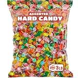 Hard Candy Mix - 3 LB - Assorted Classic Desk Hard Candy - Large Candy Bag for Office, Party Favor Filler - Individually Wrapped Hard Candy - Mint, Starlight, Toffee, Butterscotch, Strawberry and More