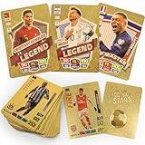 Exclusive Edition Card Set - Contains 55 of The World's Greatest Soccer Stars, Dive into The Ultimate Collection, Great Gift for Any Soccer Enthusiasts (Gold)