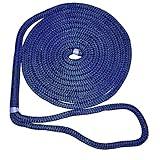 New England Ropes C5053-16-00025 1/2 X 25&39; Nylon Double Braid Dock Line - Blue W/tracer