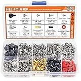 HELIFOUNER 360 Pieces Computer Standoffs Screws Assortment Kit for Hard Drive Computer Case Motherboard Fan Power Graphics