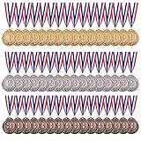 favide 48 Pieces Gold Silver Bronze Award Medals-Winner Medals Gold Silver Bronze Prizes for Competitions, Party,Olympic Style, 2 Inches