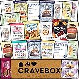 CRAVEBOX Gourmet Specialty Snacks Box Care Package Boxes for College Students Adults Healthy Cookies Bar Organic Variety Gift Pack Assortment Basket Mix Sampler Treat Final Exam Office Men Women Halloween Back to School