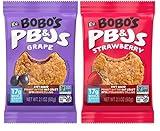 Bobo's Gluten Free PB&Js Soft Baked Peanut Butter Oat Crust with Jelly Filling, Grape and Strawberry, 2.1 Ounce (Pack of 24) - with Make Your Day Bag Clip