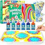 Jar Melo Water Marbling Paint Kit, 6 Colors, Arts and Crafts for Kids Age 3+, Non-Toxic Creative Arts Kits for Girls Boys Gift