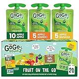 Gogo Squeez, Fruit On The Go Variety Pack Apple Mango Banana, 3.2 Ounce, 20 Pack