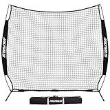 AOLIGEIJS Sports Barrier Net,Sports Net,Barricade Backstop Net,Perfect for Baseball,Softball,Soccer, Basketball,Lacrosse (7X7FT-Black)