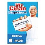 Mr. Clean Magic Eraser, Shoe, Bathroom, Oven, and Shower Cleaner, Cleaning Pads with Durafoam, 6 Count