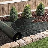 LGJIAOJIAO 32inchx100ft Weed Barrier Landscape Fabric Heavy Duty, Weed Block Gardening Ground Cover Mat, Weed Control Garden Cloth, Woven Geotextile Fabric for Underlayment, Commercial Driveway Fabric