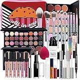 Makeup Kit For Wonmen Full Kit Eyeshadow Eyeliner lipgloss, Lipstick Makeup brushes Mascara Eyebrow pencil Concealer Face Powder Primer make up Set For Girls Beginners