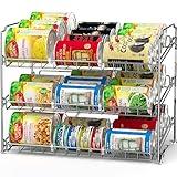 Simple Houseware Stackable Can Rack Organizer 17''W x 11.5''D x 14"H Chrome