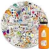 120Pcs Art Painting Stickers Paint Palette Stickers Paint Brushes Stickers Pigment Stickers Decals for Laptop Water Bottles Skateboard Luggage Computer Toy Phone. Gifts for Kids Girls Teens