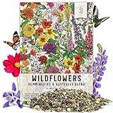 Seed Needs, Package of 15,000+ Hummingbird and Butterfly Garden Wildflower Seed Mixture for Planting (99% Pure Live Seed- NO Filler) 20+ Varieties, Annual Perennial - Bulk