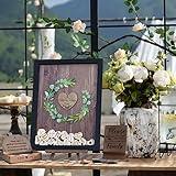 Y&K Homish Wedding Guest Book Alternative for Wedding Reception Rustic Wedding Decorations (Black)