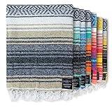 Benevolence LA Authentic Handwoven Mexican Blanket, Yoga Blanket - Perfect Outdoor Picnic Blanket, Beach Blanket, Camping Blanket, Equestrian Saddle Blanket, Serape Blanket 50x70 inches - 1 Blanket