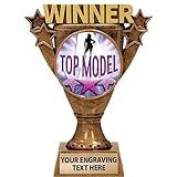 Crown Awards Personalized Top Model Trophy 5.5" Gold Beauty Top Model Winner Sculpture Award with Free Custom Engraving