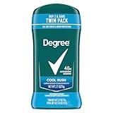 Degree Men Original Antiperspirant Deodorant Cool Rush Twin Pack 48-Hour Sweat & Odor Protection Antiperspirant For Men 2.7 oz