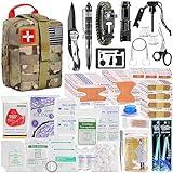 Survival First Aid Kit, Molle Medical Pouch 282PCS Outdoor Emergency Survival Gear and Equipment for Hiking Camping Hunting Car Boat Home Travel and Adventures, for Him Men