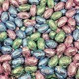 Hershey-Milk Chocolate Easter Eggs, 45 COUNT individually Wrapped Milk Chocolates in Blue, Pink, Green Foil Pastel Color Foil - Easter Candy Eggs