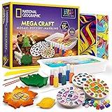 NATIONAL GEOGRAPHIC Mega Arts and Crafts Kit for Kids – Mosaic Kit, Marbling Paint Kit & Air Dry Clay Pottery Kit – Art Projects for Kids Ages 8-12, Crafts for Girls and Boys (Amazon Exclusive)