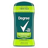 Degree Men Original Protection Antiperspirant Deodorant Extreme Blast Twin Pack 48-Hour Sweat and Odor Protection Antiperspirant For Men 2.7 oz