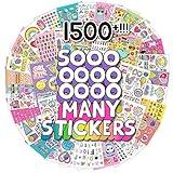 Just My Style® 1500 Sticker Book by Horizon Group USA, Fun Craft Stickers, Cute Gifts for Girls Kids Teens Adults