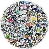 Aowplc 100 Pcs Ocean Animal Stickers, Waterproof Vinyl Sea Life Sticker Pack