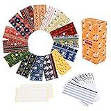 Yoption 32Pcs Christmas Cash Envelope System, 15 Pack Waterproof Reusable Plastic Budget Envelopes, 15 Pcs Expense Tracking Budget Sheets and 24 Bill Planner Stickers (Christmas)