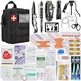 Survival First Aid Kit, Molle Medical Pouch 282PCS Outdoor Emergency Survival Gear and Equipment for Hiking Camping Hunting Car Boat Home Travel and Adventures, for Him Men