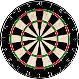 Bristle Dart Board, Tournament Sized Indoor Hanging Number Target Game for Steel Tip Darts- Dartboard with Mounting Hardware by Hey! Play!