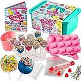 GirlZone Cake Pop Kit - Baking Set for Kids Ages 10-12, Includes Cake Pop Mold, Stand, Gift Bags and Decorating Pen