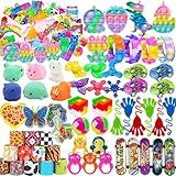 120 Pcs Party Favors for Kids 4-8-12, Pop Fidget Toys, Treasure Box Toys, Classroom Prizes, Pinata Filler Goodie Bag Stuffers, Treasure Chest, Carnival Prizes, Prize Box Toys for Boys Girls