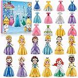 Advent Calendar for Girls Princess Deformation Toy 24 Days Countdown Calendars Princess Transformable Toys and Decorate Ideal for Christmas Countdown and Fun Play Party Favor, Xmas Gifts, Classroom Prizes