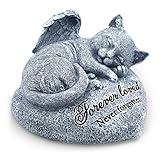 Orchid Valley Cat Garden Statue - Pet Memorial Stone - Cat Grave Marker - Beautifully Packaged Memorial Gift, Headstones for Cats or Loss of Cat Sympathy Gift, Sleeping Cat Stepping Stone