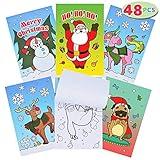 JOYIN 48 Set Holiday Christmas Coloring Book Bulk for Kids Mini Christmas Coloring Books in 6 Covers Great Gift Girls and Boys, Holiday Presents and Party Favors