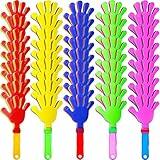 Sratte 80 Pcs 9.5 Inch Hand Clappers Noisemakers Bulk Clappers Noisemakers Party Favors Mini Hand Clappers Plastic Noise Makers for Sporting Events Fiesta Birthday Game Rewards Cheers Supplies