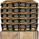 Italian Cracker Assortment - Pack of 30 - Snack Size Cracker Packs - Great Mother's Day Gift - Gourmet Artisan Cracker Variety Pack - Rosemary, Olive, Sesame, Poppy & Sesame, Pizza Flavors - Gourmet Crackers for Charcuterie Party - Cracker Gift Box - Kosher, Preservative Free