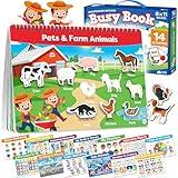 Montessori Busy Book for Toddlers Ages 3 and Up - Preschool Learning Activities Homeschool Montessori Toys for 3 Year Old - Kids for 3 Year Old Boys - 4 Year Old Girl Birthday Gifts