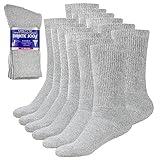 Debra Weitzner Diabetic Socks For Men and Women Loose Fit Non-Binding Cotton Crew Socks 6 Pairs