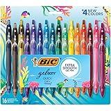 BIC Gelocity Quick Dry Ocean Themed Gel Pens, Medium Point (0.7mm), 16-Count Gel Pen Set (Assorted Colors May Vary), Colored Gel Pens for Note Taking and Journaling, Perfect Teachers