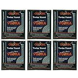 Alcotec Vodka Turbo Yeast | Vodka Distilling | Home Brewing | Fast Acting Powerful Yeast | Wine Yeast for Wine Making | Beer-Brewer Yeast | (pack of 6)