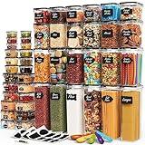 Chef's Path 96-Pack (48 containers + 48 lids) Airtight Food Storage Containers with Lids for Kitchen Essentials & Pantry Organization - Ideal for Cereal, Dry Food, Flour & Sugar Storage - BPA-Free