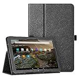 Fintie Folio Case for All-New Amazon Fire HD 10 and 10 Plus Tablet (13th/11th Generation, 2023/2021 Release) 10.1" - Slim Fit Standing Cover with Auto Sleep/Wake, Black