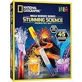 NATIONAL GEOGRAPHIC Stunning Chemistry Set - Mega Science Kit with 45 Easy Experiments- Make a Volcano and Launch a Rocket, STEM Projects for Kids Ages 8-12, Science Toys (Amazon Exclusive)