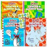 Dr. Seuss Coloring Book Bundle Dr. Seuss Activity Set - 4 Pack Dr Seuss Craft Kit Featuring Horton Hears a Who, The Cat in The Hat, and Green Eggs and Ham