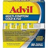 Advil Multi Symptom Cold and Flu Medicine, Cold Medicine for Adults with Ibuprofen, Phenylephrine HCL and Chlorpheniramine Maleate - 50 Coated Tablets