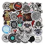 100 Pieces Viking Stickers Vinyl Aborigine Theme Decals Waterproof PVC Runic Compass Viking Totem Stickers for Car Hard Hat Water Bottle Laptop Luggage Cup Computer Phone (Viking)